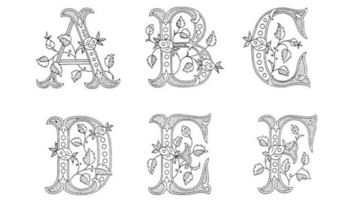 Patrones bordado para monogramas - La Damasquina