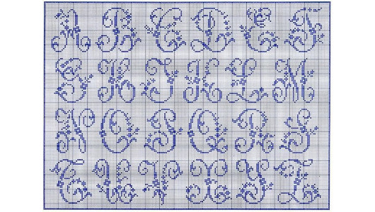 Patrones bordado de letras para monogramas